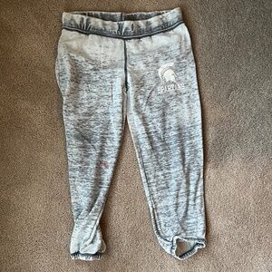 Ouray Michigan State Cropped Distressed Soft Pajama Pants Gray Size S